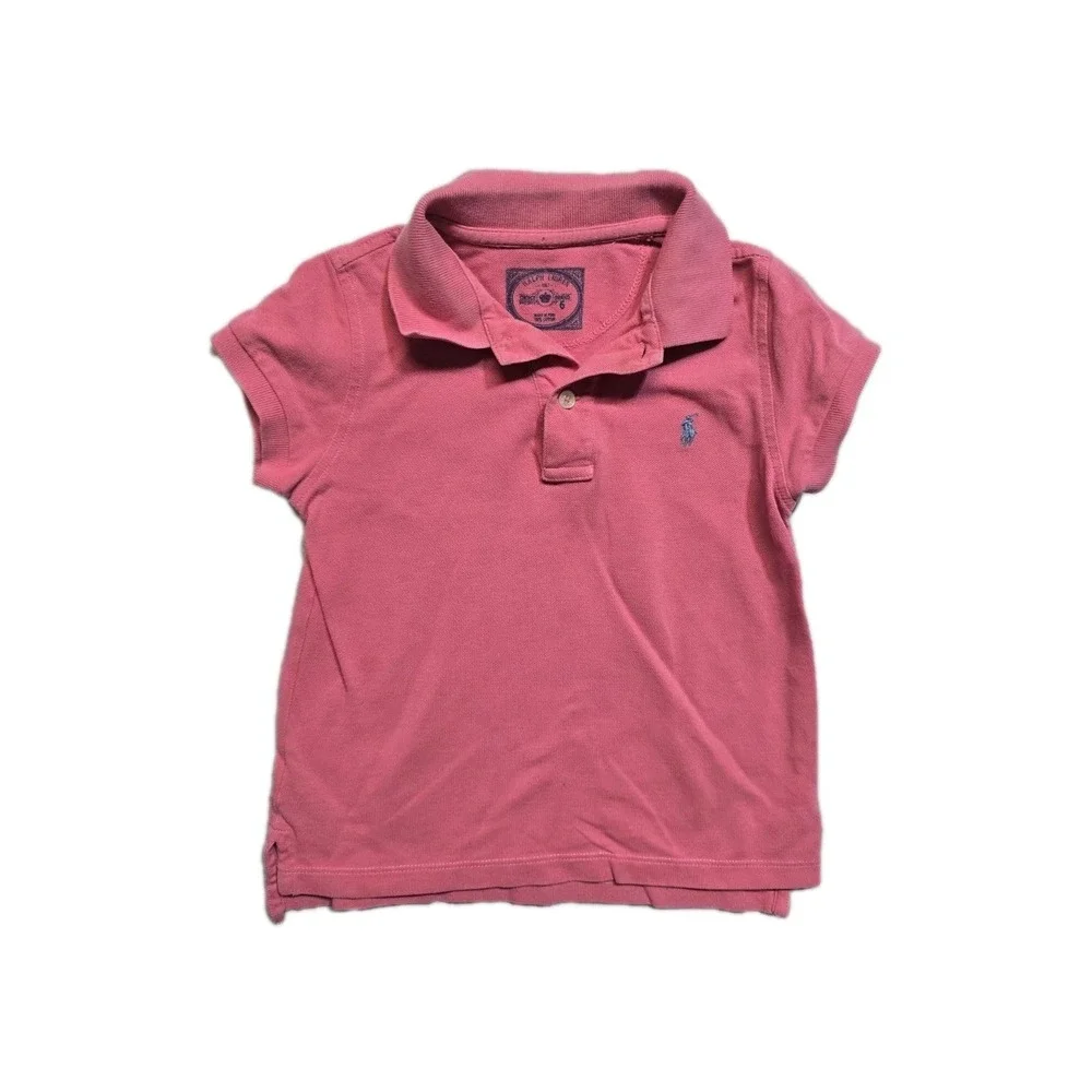 Ralph Lauren Girls Polo Shirt Pink 6